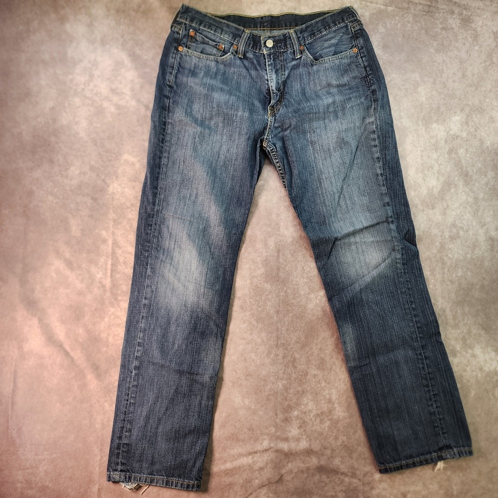 Levis 514 Jeans Slim Straight Mens W33 L32 Y2K Cowboy Streetwear Denim